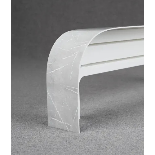 Карниз Ле-Гранд Монолит 7см 2,0м (2ряд) Светло-серый с поворотами (5)