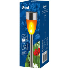 Фонарь садовый Uniel на солнечной батарее 5х36 см (Metal Torch USL-S-187/MM360)