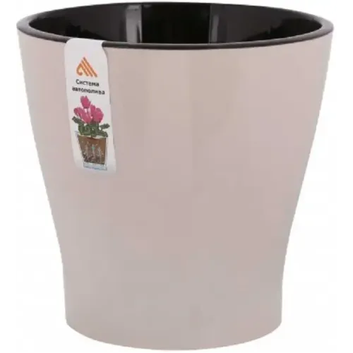 Горшок для цветов ЛЕЯ двойной бежевый 3,6л М7938 (231773)