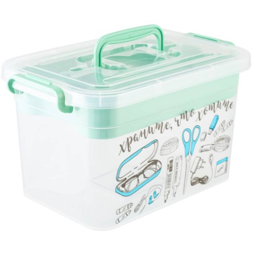 Контейнер хозяйственный 6,5 л Полимербыт Важные мелочи С80902