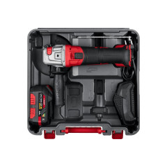 Акк Машина углошлифовальная ЗУБР УШМ-18-125-41, 18В, 1 АКБ (4Ач), в кейсе