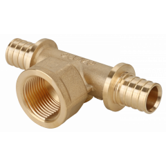 Тройник аксиальный латунный GAPPO ф 20 мм х 1/2