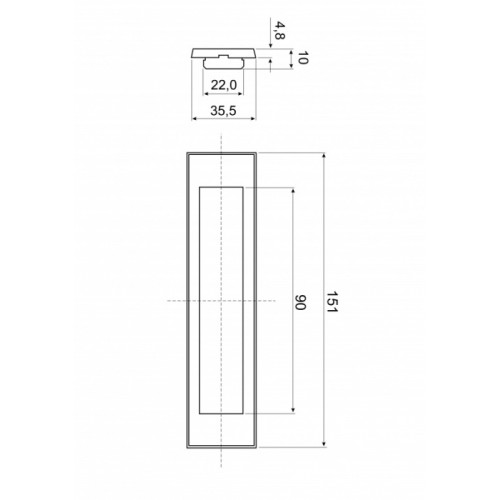 Ручка купе VETTORE L 020 MBP (черный мат.) (18375)