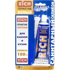 Герметик силиконовый РИЧ санитарный белый 85мл