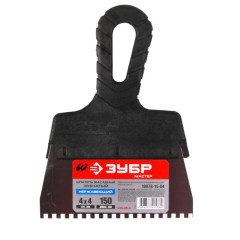 Шпатель ЗУБР зуб. нерж. 150мм/4мм (10078-15-04)