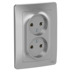 Розетка 2-ая 2P BLANCA алюм. SchE BLNRS000023