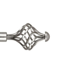 Карниз Ле-Гранд кованный Наконечник Фантазия d25 серебро мат. (1 шт)