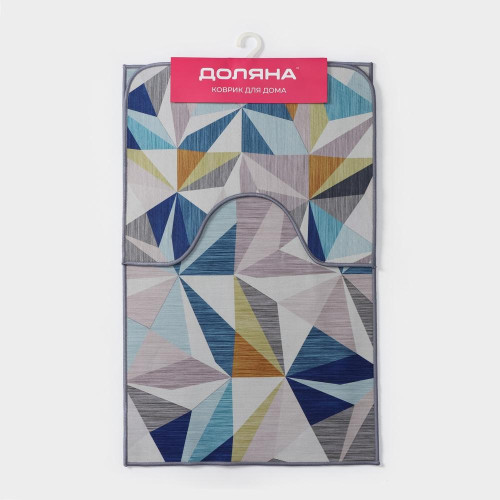 Набор ковриков для ванной и туалета 2шт ДОЛЯНА 50х80см+50х40см Гранулы (6997794)