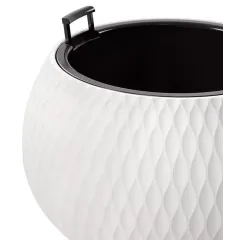 Горшок для цветов Жемчужина 16л со вставкой 7л белый М 8728 (276882)