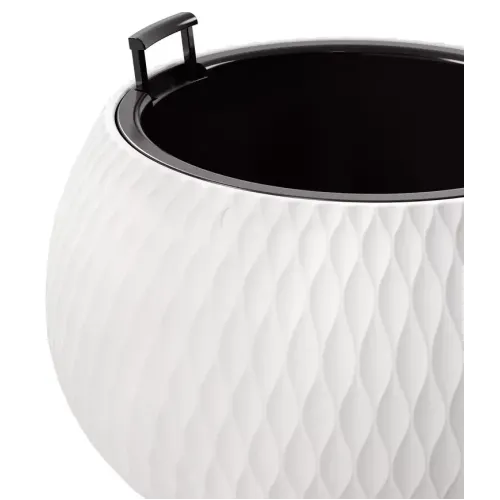 Горшок для цветов Жемчужина 16л со вставкой 7л белый М 8728 (276882)