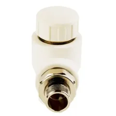 Кран термостатический п/п угловой для радиатора RTP нар. резьба ф 20х1/2