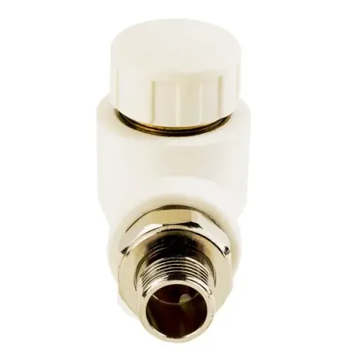 Кран термостатический п/п угловой для радиатора RTP нар. резьба ф 20х1/2