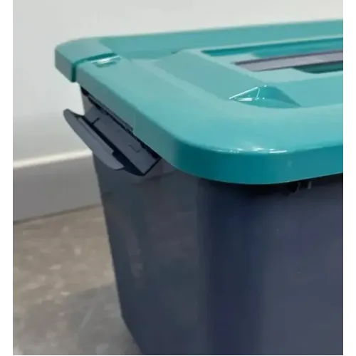 Ящик хозяйственный 18 л Plast team Bergen Fjord с крышкой, вулканический базальт (PT655511026)