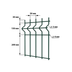 Панельное ограждение Эко 1.68х2,5 толщина 3мм (6005)