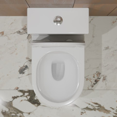 Унитаз-монолит EVA GOLD TR1197 тонкое сиденье ДП, безободковый с гофрой и гибкой подводкой