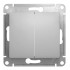 Выключатель 2-кл GLOSSA алюм. GSL000351