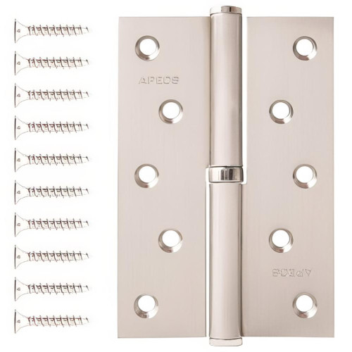 Петля врезная APECS 120*80-В-Steel-NIS-L никель (8429)