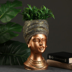 Ваза-подставка Африканка бронза 3,5л 33х20см(6978419)