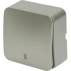 Выключатель О/У 1-кл STEKKER серебро с подсветкой MSW10-11-20-03 49296