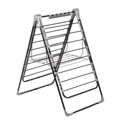 Сушилка для белья напольная DOGRULAR 15,5м, 107,5х59х90см, Миа бабочка, черная 313102 (508456)