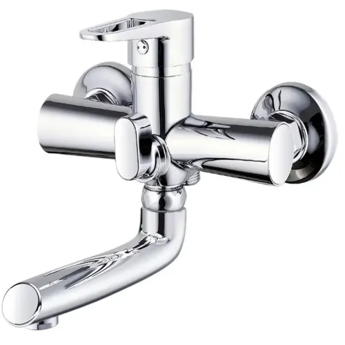 Смеситель для ванны G-LAUF NUD3-A045, литой поворотный излив 150мм