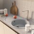 Мойка комп. MIXLINE МЛ-ГМ16 460х730x180мм, овальная, серая, сифон