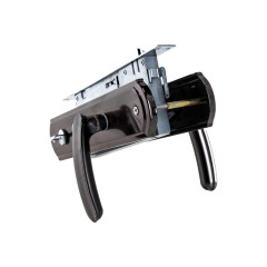 Замок врезной №200-68 ЭКО П мат. хром/черн. никель НОРА-М(16406)