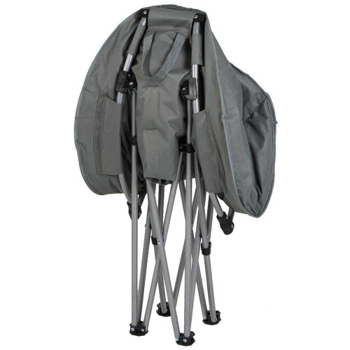 Кресло складное Green Days Гриб, полиэстер, темно-серое до 100кг 80х80х80см с сумкой-чехлом (353010)