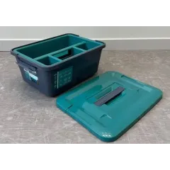 Ящик хозяйственный 18 л Plast team Bergen Fjord с крышкой, вулканический базальт (PT655511026)