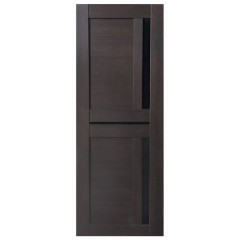 Дверное полотно VDM-02 ДО 60 Венге, покрытие ПВХ (VD) (лакобель черное)