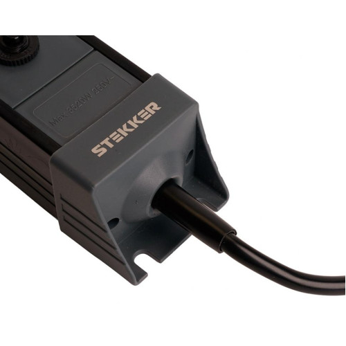 Фильтр сетевой Stekker 6 роз. 16A 3м черный HM22-61-03 Techno 50160