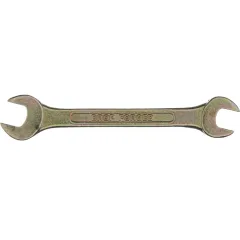 Ключ гаечный СИБРТЕХ рожковый, желтый цинк 14х17мм (14309)