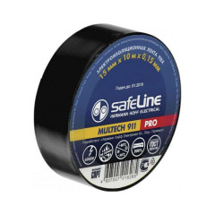 Изолента ПВХ 15мм х 10м черная SAFELINE (20132)