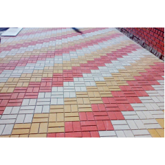 Плитка тротуарная вп  Кирпич 200*100*60 (белый) Старая фаска (648/660 шт/п, 12,96/13,2 м2) РАСПРОДАЖА