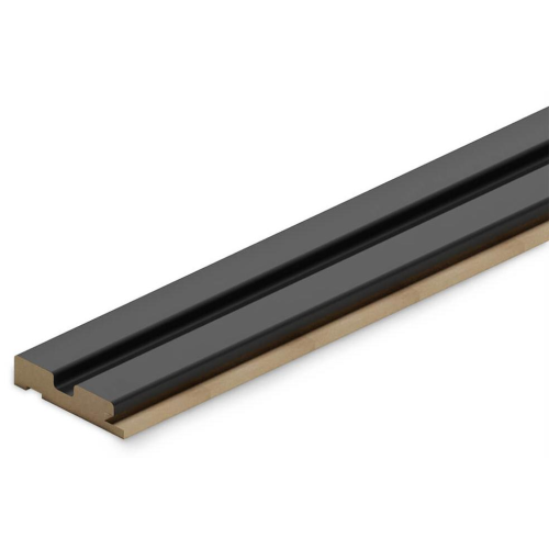 МДФ Реечная STELLA Профиль Стартовый Beats De Luxe Black Lead 2700*66,5/61*16 (в уп. 4шт.)