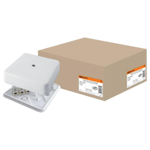 Коробка распред. КР 50х50х20 ОП белая, с клем. колодкой, IP40, TDM SQ1401-0202