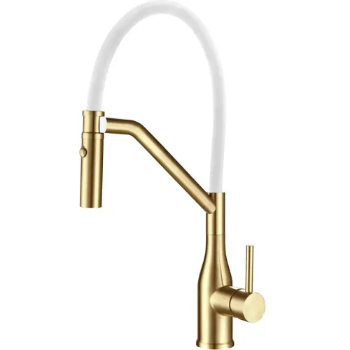 Смеситель для кухни GAPPO G4098-13 с гибким изливом, сатин золотой