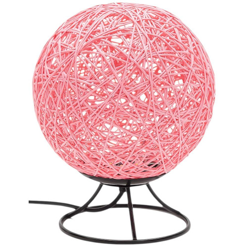 Светильник-ночник (LED) APEYRON из ротанга 220V 2W 6 диодов 3200K 200lm 15x15x18см розовый 12-84