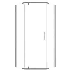 Душевое ограждение ТРИТОН Дека-Графит 90х90 пятиугольное (без поддона)