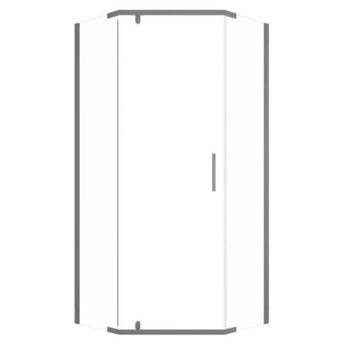 Душевое ограждение ТРИТОН Дека-Графит 90х90 пятиугольное (без поддона)