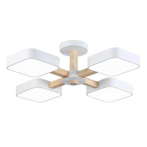 Светильник AMBRELLA FL4879/4 WH/WD 24W 3000-6000K d610 белый/дерево