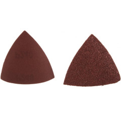 Насадка для резака ПРАКТИКА (240-423) шлиф.листы, дельта, VELCRO БЕЗ отверстий 80 мм, P40, 80, 120, 240, набор 12 шт.