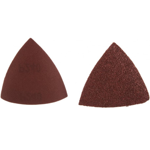 Насадка для резака ПРАКТИКА (240-423) шлиф.листы, дельта, VELCRO БЕЗ отверстий 80 мм, P40, 80, 120, 240, набор 12 шт.