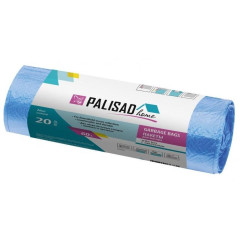 Пакеты для мусора Palisad Home 60л х 20шт синие с завязками (927205)