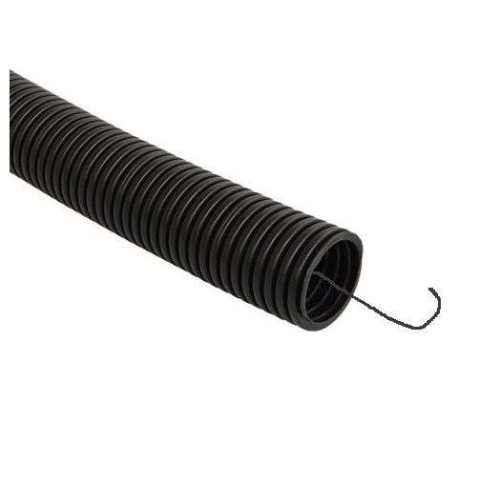 Труба ПНД гофр. с протяжкой ф 16мм черная ДКС (100м)(107794)