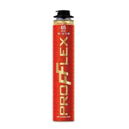 Пена монтажная PROFFLEX ПРОФ-65л 850мл Red Плюс зимняя (182287)