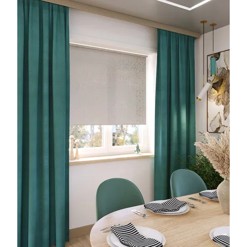 Рулонные жалюзи Фрост 52*175 цвет бело-серый