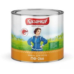 Эмаль ПФ-266 КАЗАЧКА красно-коричневая  1,9 кг