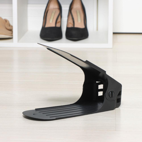 Подставка для хранения обуви регулируемая, 26*10*6см чёрный(4077209)