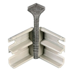 Угол внутренний для вспененного плинтуса Классик Софт 80мм/Дуб пепельный 401